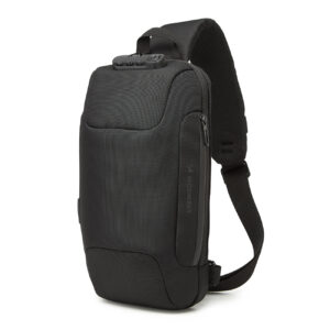 Wozinsky Premium vienos petnešos apsauginė miesto kuprinė su organizatoriumi ir USB - juoda -- Laptop Bags