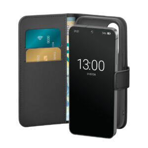Puro atverčiamas dėklas su pinigine Galaxy S25+ – juodas