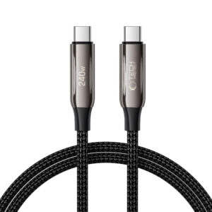 Tech-Protect UB10T Ultraboost USB-C laidas PD240W/QC4.0 100cm - juodas -- Cell phone cables
