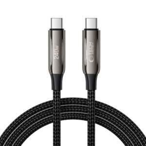Tech-Protect UB10T Ultraboost USB-C laidas PD240W/QC4.0 200cm - juodas -- Cell phone cables