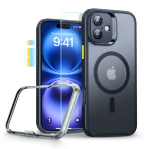 ESR MagSafe dėklas iPhone 16 + grūdintas stiklas – juodas -- iPhone 16