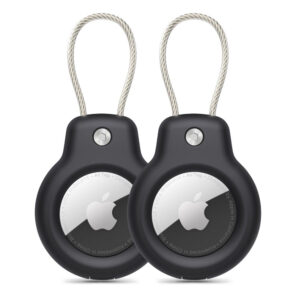 Tech-Protect Rough Vein AirTag dėklas, 2 vnt. – juodas -- Apple AirTag
