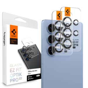 Spigen Optik Pro kameros stikliukai S25 Ultra – juodi, 2 vnt.