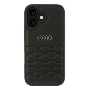 Audi Synthetic Leather dėklas iPhone 16 – juodas
