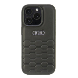 Audi Synthetic Leather dėklas iPhone 16 Pro – juodas
