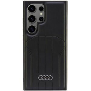 Audi sintetinės odos MagSafe dėklas Galaxy S24 Ultra – juodas