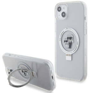 Karl Lagerfeld MagSafe dėklas iPhone 15 Plus/14 Plus – baltas