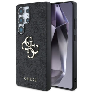 Guess Big 4G Logo Classic Logo dėklas Samsung Galaxy S25 Ultra, juodas -- Samsung Galaxy S25 Ultra