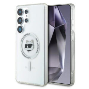 Karl Lagerfeld MagSafe dėklas S25 Ultra – baltas