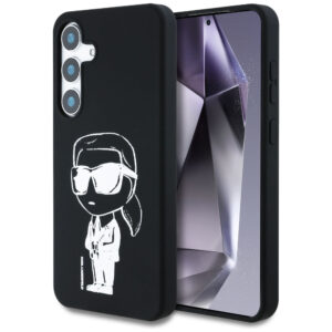 Karl Lagerfeld MagSafe dėklas Galaxy S25 – juodas