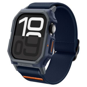 „Spigen Lite Fit“ „Pro“ dirželis, skirtas Apple Watch 10 46 mm – tamsiai mėlynas