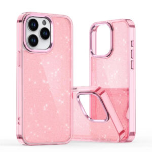 Blizgantis TPU dėklas iPhone 16e – rožinis