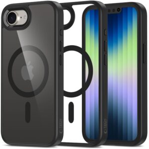 Tech-Protect MagMat MagSafe dėklas iPhone 16e – juodas, skaidrus -- iPhone 16e