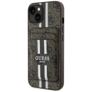Guess MagSafe dėklas su pinigine iPhone 15 – rudas