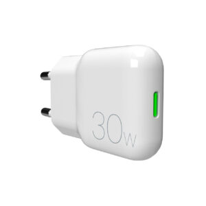 GaN Puro SLIMPRO 30W USB-C sieninis įkroviklis - baltas