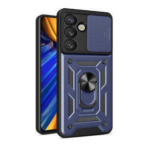Hybrid Armor Camshield dėklas Galaxy S25 Edge – mėlynas