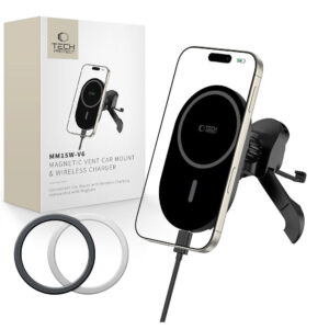 Tech-Protect MM15W-V6 magnetinis MagSafe automobilinis laikiklis oro ventiliacijos angai - juodas -- Cell phone holders