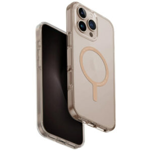Uniq Clario MagClick dėklas iPhone 16 Pro Max – skaidrus auksinis