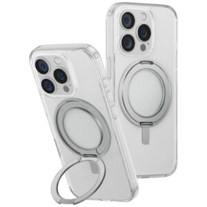 Uniq Swivix 360 magnetinis dėklas iPhone 16 Pro – skaidrus