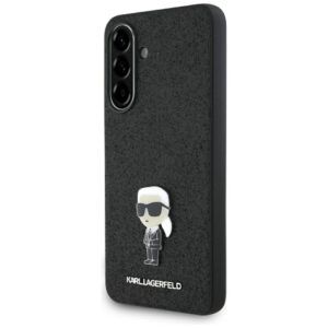 Karl Lagerfeld blizgus dėklas Samsung Galaxy A56 – juodas