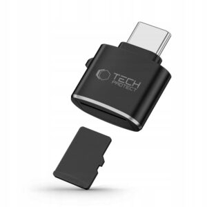 Tech-Protect UltraBoost microSD kortelių skaitytuvo adapteris su USB-C – juodas -- USB Adapters