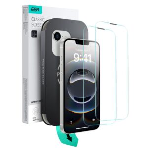 ESR UltraFit grūdintas stiklas 2-pack dėklas, skirtas iPhone 13 / 13 Pro / 14 / 16e / 17e -- iPhone 13 / iPhone 13 Pro /...