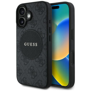 Guess 4G MagSafe dėklas iPhone 16 – juodas