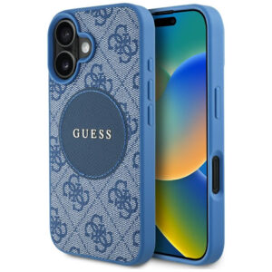 Guess MagSafe dėklas iPhone 16 – mėlynas