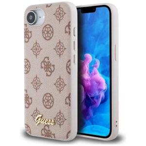 Guess MagSafe dėklas iPhone 16e – rudas