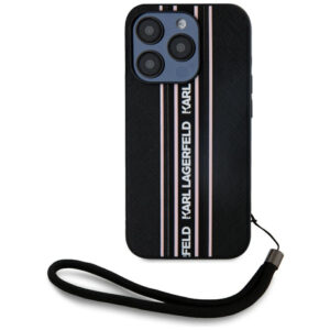Karl Lagerfeld dėklas iPhone 15 Pro – rožinis