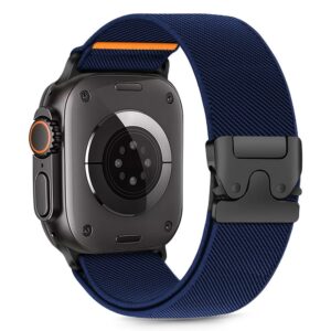 Tech-Protect nailoninis užsegimas, skirtas Apple Watch 44 / 45 / 46 / 49 mm – tamsiai mėlynas -- Apple Watch 44