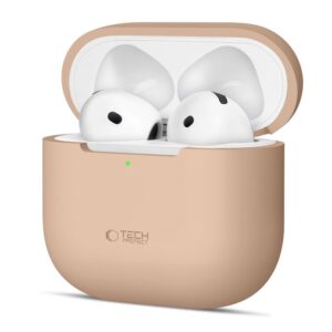 Tech-Protect silikoninis dėklas AirPods 4 – smėlio -- AirPods 4