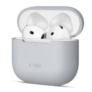 Tech-Protect silikoninis dėklas AirPods 4 – pilkas -- AirPods 4