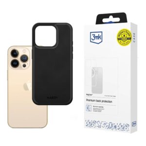 3mk Hardy Apple Silky Leather MagCase skirtas iPhone 13 Pro - Juodas -- iPhone 13 Pro