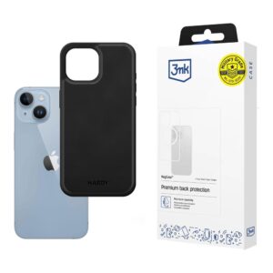 3mk Hardy Apple Silky Leather MagCase, skirtas Apple iPhone 14 - juodas