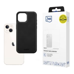 3mk Hardy Apple Silky Leather MagCase, skirtas Apple iPhone 13 - juodas
