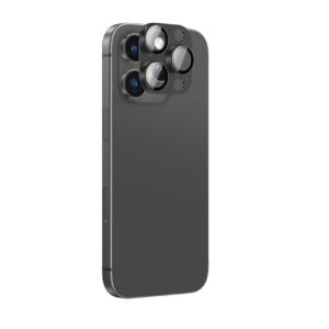 AmazingThing Aviacinio lygio lydinio grūdinto stiklo objektyvas, skirtas iPhone 16 Pro / 16 Pro Max fotoaparato objektyvas – juodas