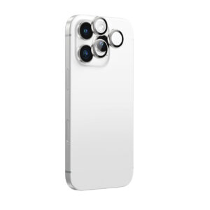 AmazingThing objektyvų apsauga iPhone 16 Pro/Max – sidabrinė
