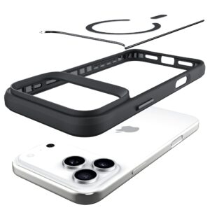 3mk Satin Armor MagCase, skirtas iPhone 17 Pro Max – permatomas juodas