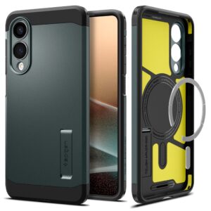 Spigen Tough Armor MagSafe dėklas Galaxy S25 Edge – žalias/juodas