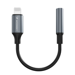 Wozinsky WALJ-01 Lightning adapteris - 3,5 mm mini lizdas - juodas