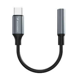 Wozinsky WACM-01 USB-C adapteris – 3,5 mm mini lizdas – juodas