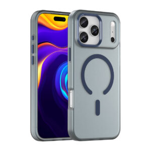 Magnetinis abrazyvinis iPhone 17 Pro dėklas, suderinamas su MagSafe - Matinė mėlyna