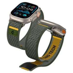 Spigen Athlex oro dirželis, skirtas Apple Watch 44/45/46/49 mm – žalias