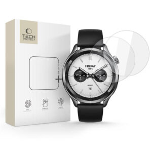 Grūdintas stiklas Xiaomi Watch S4 – skaidrus (2 vnt.) -- Xiaomi Watch S4