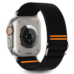 Tech-Protect nailoninis dirželis, skirtas Apple Watch 44 / 45 / 46 / 49 mm - juodas -- Apple Watch 44
