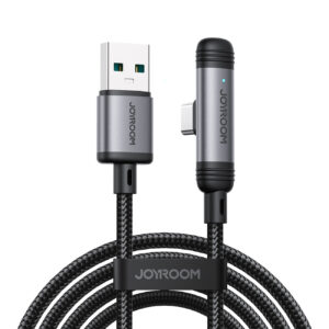 Joyroom Laidas S-A56 EnjoyX Series 90° USB-A - USB-C 3A 1.2m juodas
