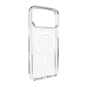 Puro Lite Mag TPU+PC Dėklas, suderinamas su MagSafe, skirtas iPhone 17 Pro Max – skaidrus su baltu žiedu