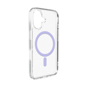Puro Lite Mag TPU+PC Dėklas, suderinamas su MagSafe, skirtas iPhone 17 - Skaidrus su rožiniu žiedu