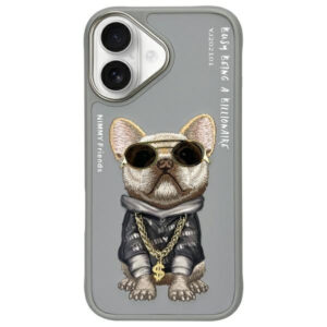 Nimmy Glasses Cool Dog dėklas iPhone 16 – pilkas
